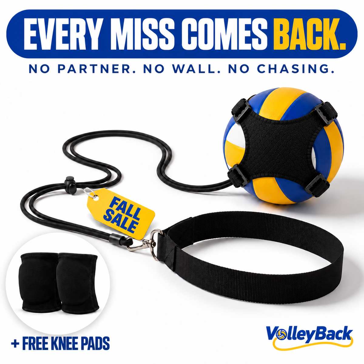 VolleyBack™ - Solo Volleyball Trainer