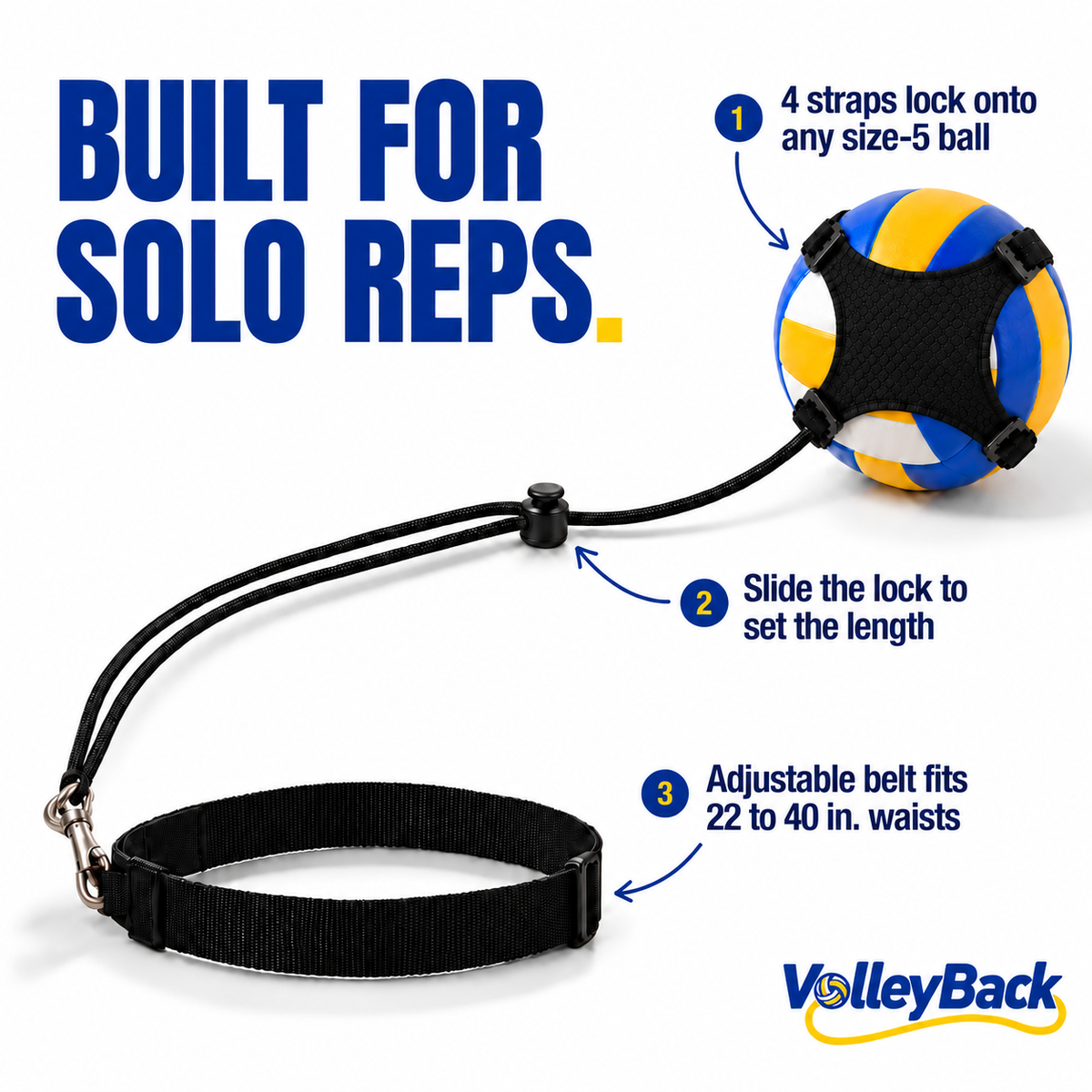 VolleyBack™ - Solo Volleyball Trainer